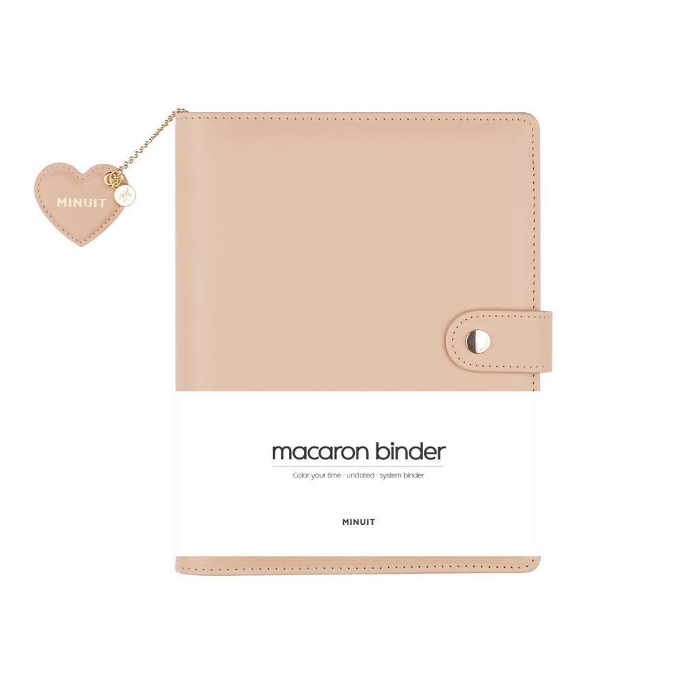 미뉴잇 마카롱 바인더 다이어리 6공 A5, 밀크티