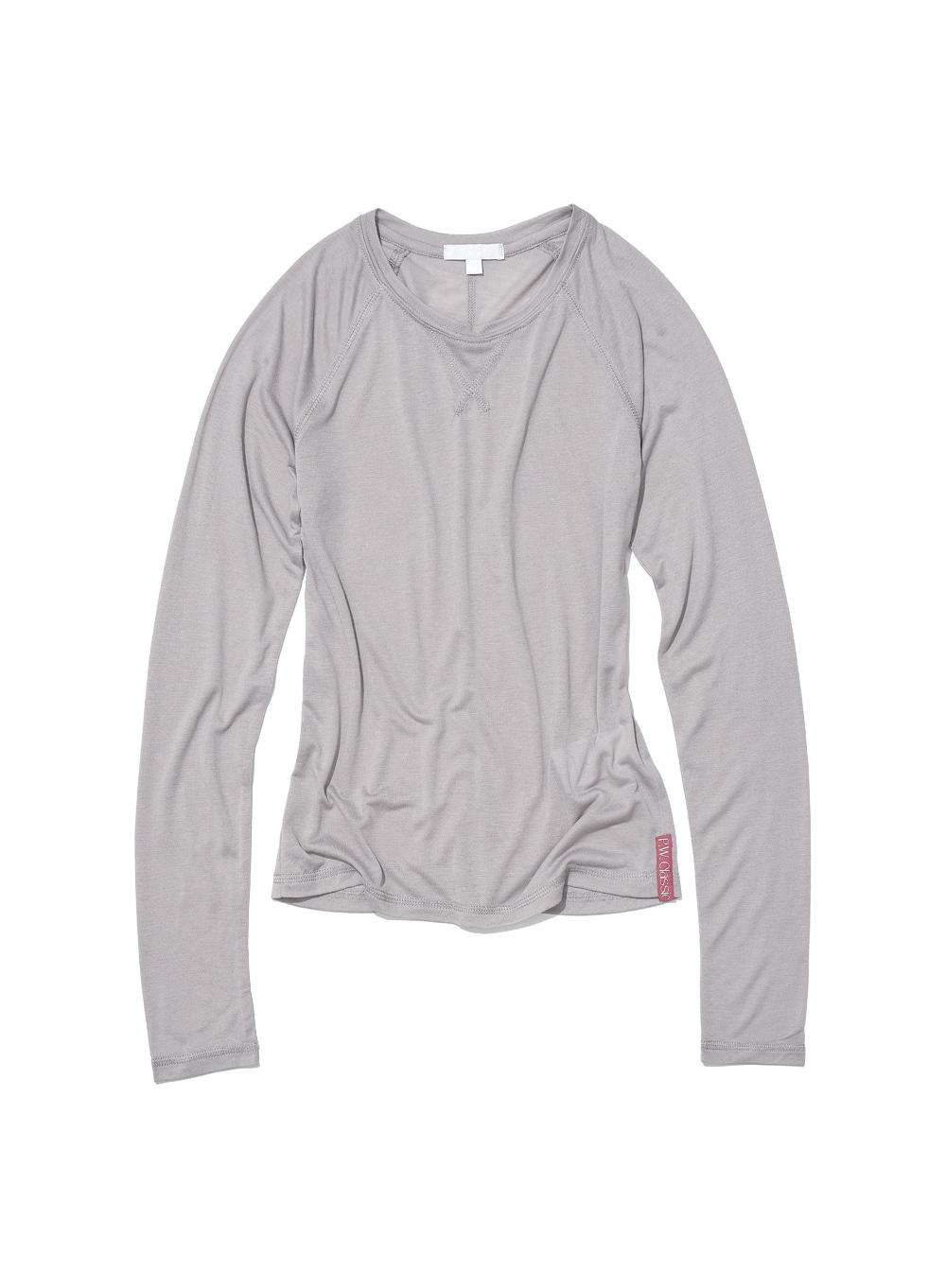[WOMEN] PWC SHEER RAGLAN STITCH LONG SLEEVE TEE_DARK BEIGE