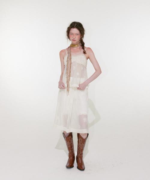 Chloe See Through Skirt (Ivory)
