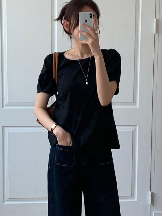 [드로우핏우먼 X 꾸니] 캄파눌라 퍼프 슬리브 블라우스 [3COLORS]