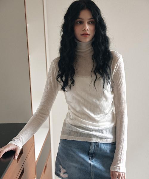 lotsyou_Benny Wool Turtleneck T-shirt Ivory