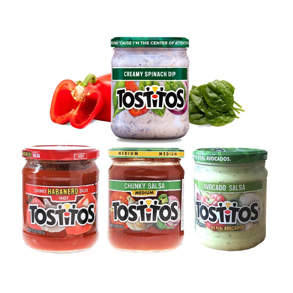 토스티토스 살사소스 미디움, 하바네로, 아보카드 디핑소스