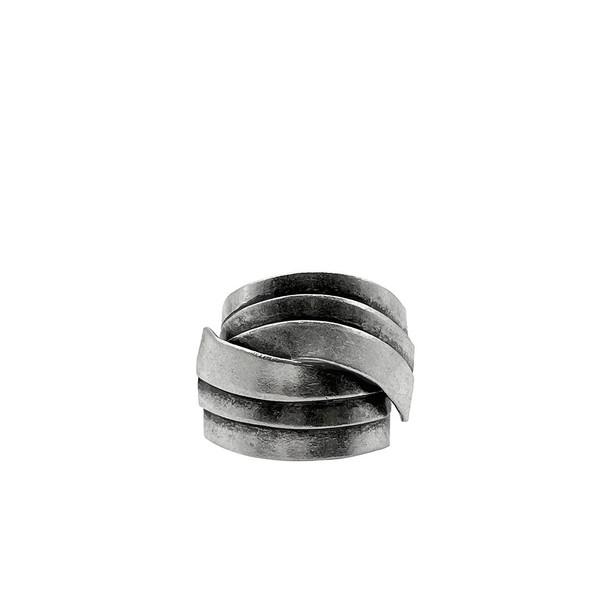 KAREN HILL TRIBE silver Layer twist Ring