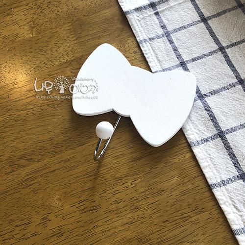 [반제품]흰색 채색된 리본 걸고리(2개 세트) -가성비 최고의 제품~