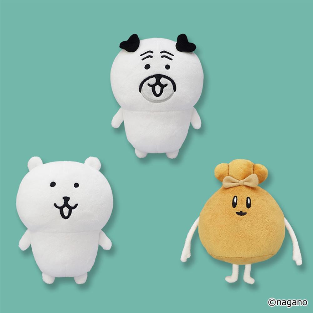 나가노 농담곰 퍼그 유부주머니 프라이즈 인형 3종