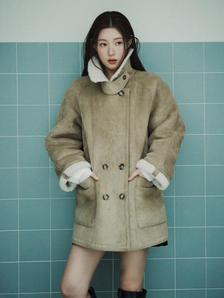 [온앤온] 빈티지 더블 하프 무스탕 NEM5WMB15_8Z