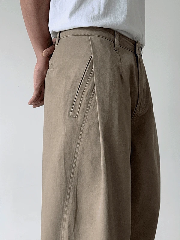 *위니 커브드 사이드턱 코튼팬츠(4colors,M/L)