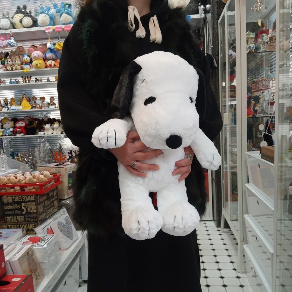 피너츠 스누피 대형 인형 / 화이트 블랙 L(대) [일본 직수입 정품]