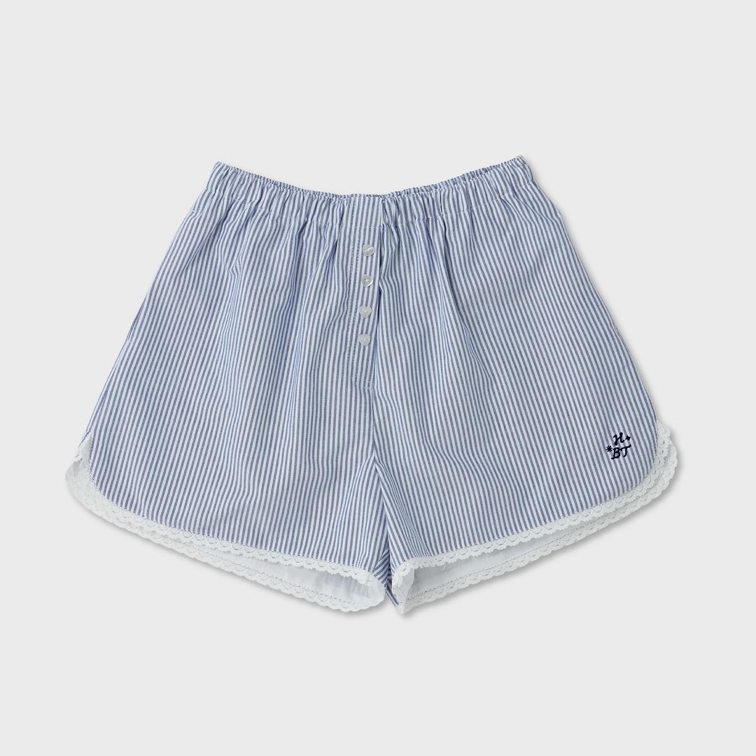 Stripe Lace Shorts (NAVY)
