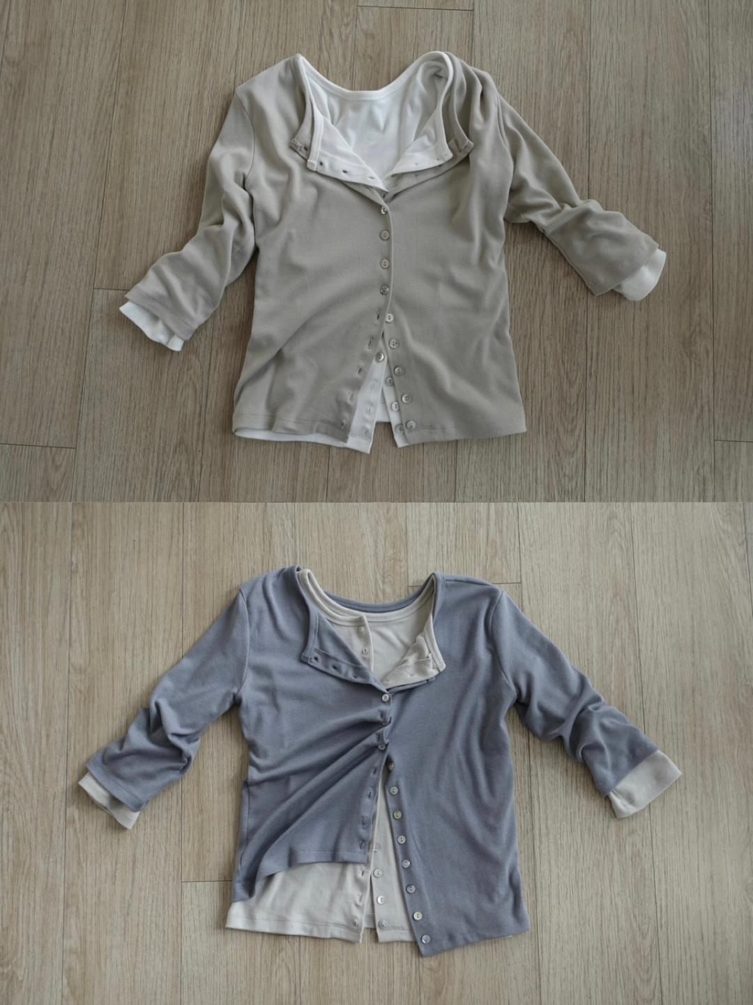 리스 [2차 리스탁][lys] 3/4 sleeve cardigan (4color)