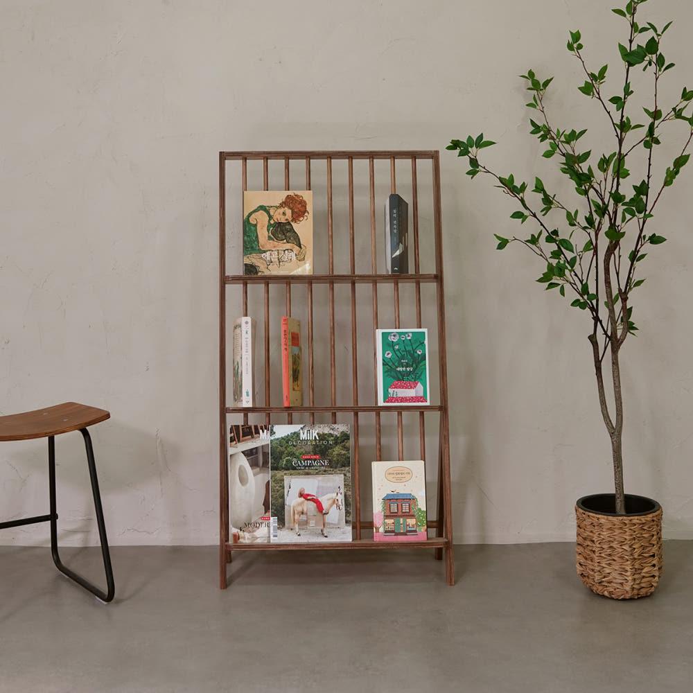 우드플레잉 책갈피 책장-3단 전면책장 원목 책장꽂이 책진열대 전시