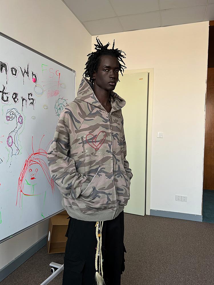 카모플라쥬 후드집업