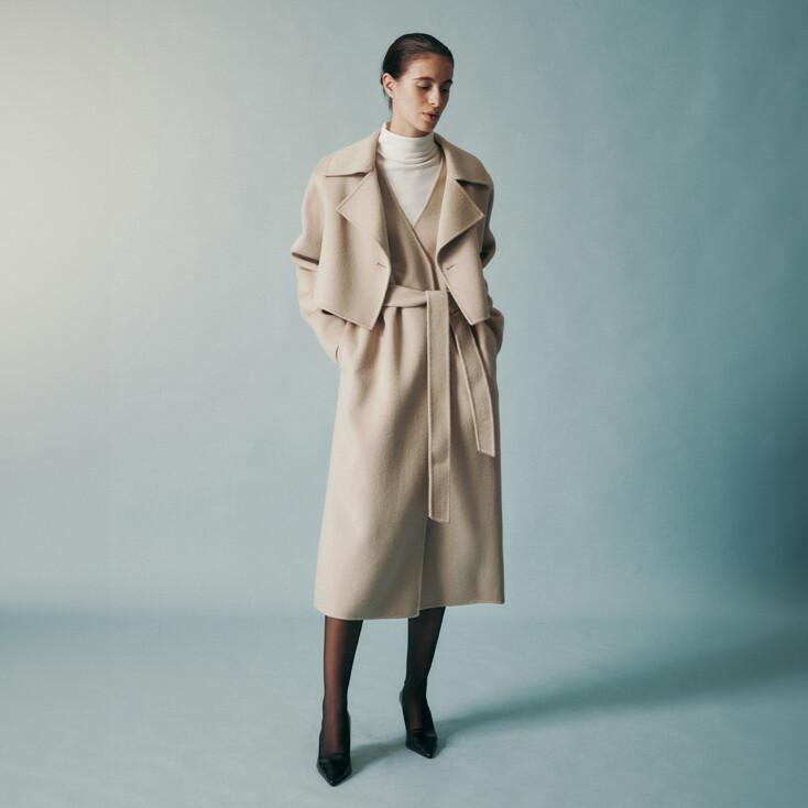 CONVERTIBLE WOOL COAT