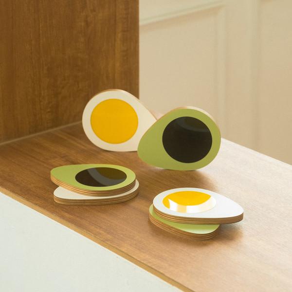 에그카도 코스터 Eggcado Coaster