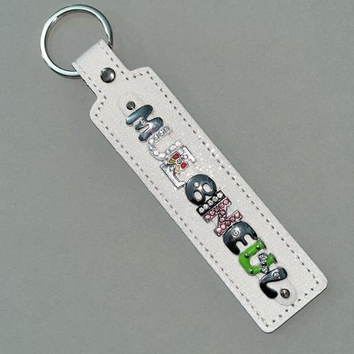 물비늘 네임택 키링 1 (화이트)