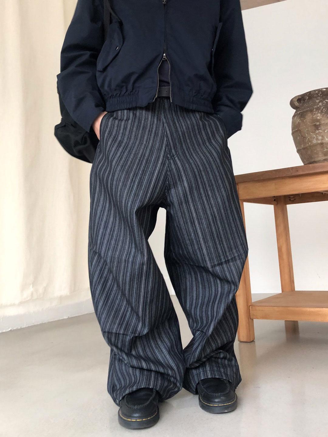 nerd stripe nonfade denim pants