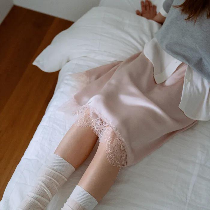 Layered Lace Dress[LMBESPDR5803]-Peach