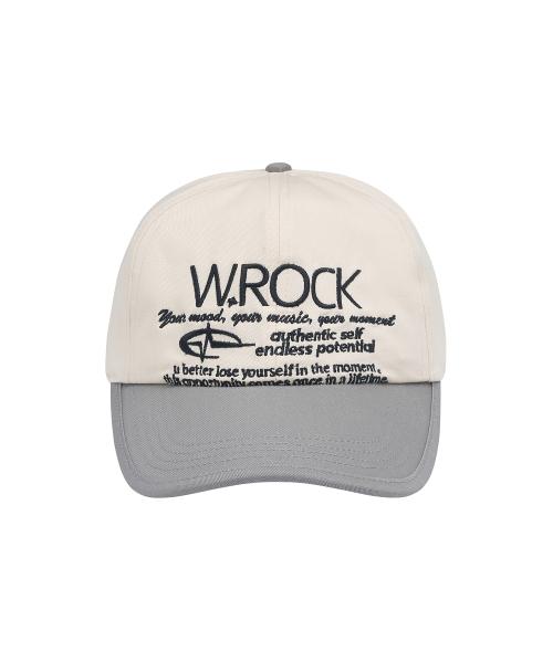 W.ROCK Color Combination Ball cap_BE/GREY