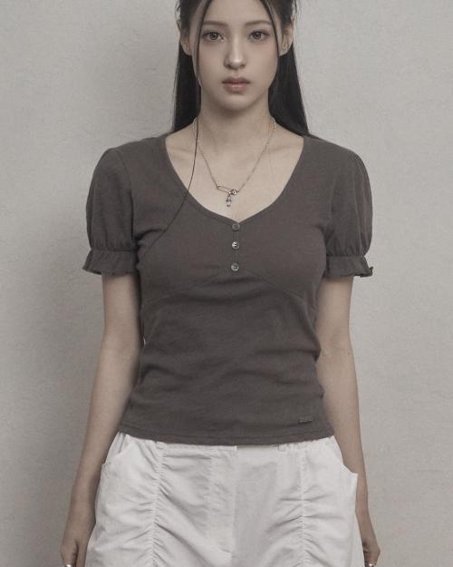 Puff Slub T-shirt (charcoal)