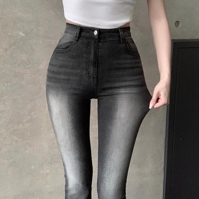 전체당일출고🚀 중청추가 [ MADE 자체제작 ] 스케치 흑청 워싱 하이웨스트 부츠컷 데님