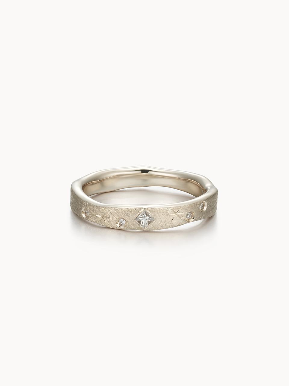 Starry Princess Cut Diamond Ring