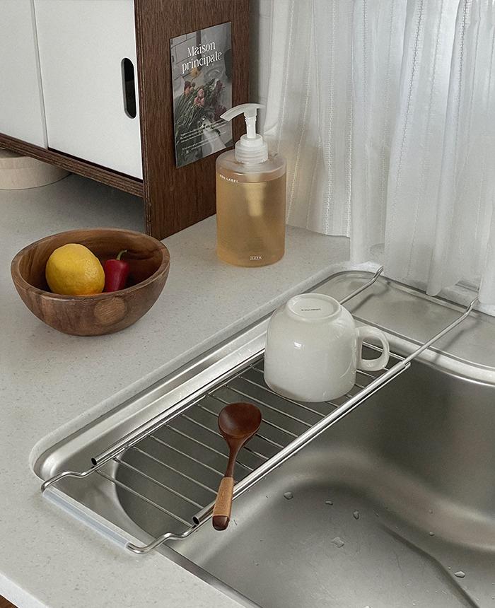 스텐 이동식 싱크 건조대