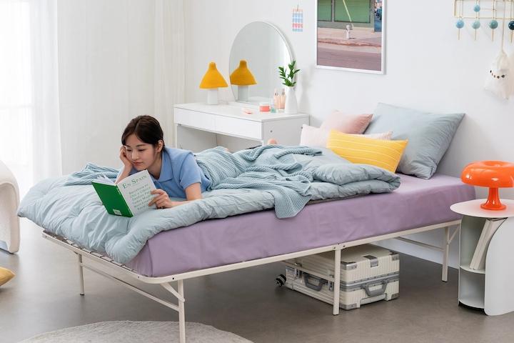 [오세페10%쿠폰]틸튼 철제 접이식 침대 프레임(매트추가) S/SS