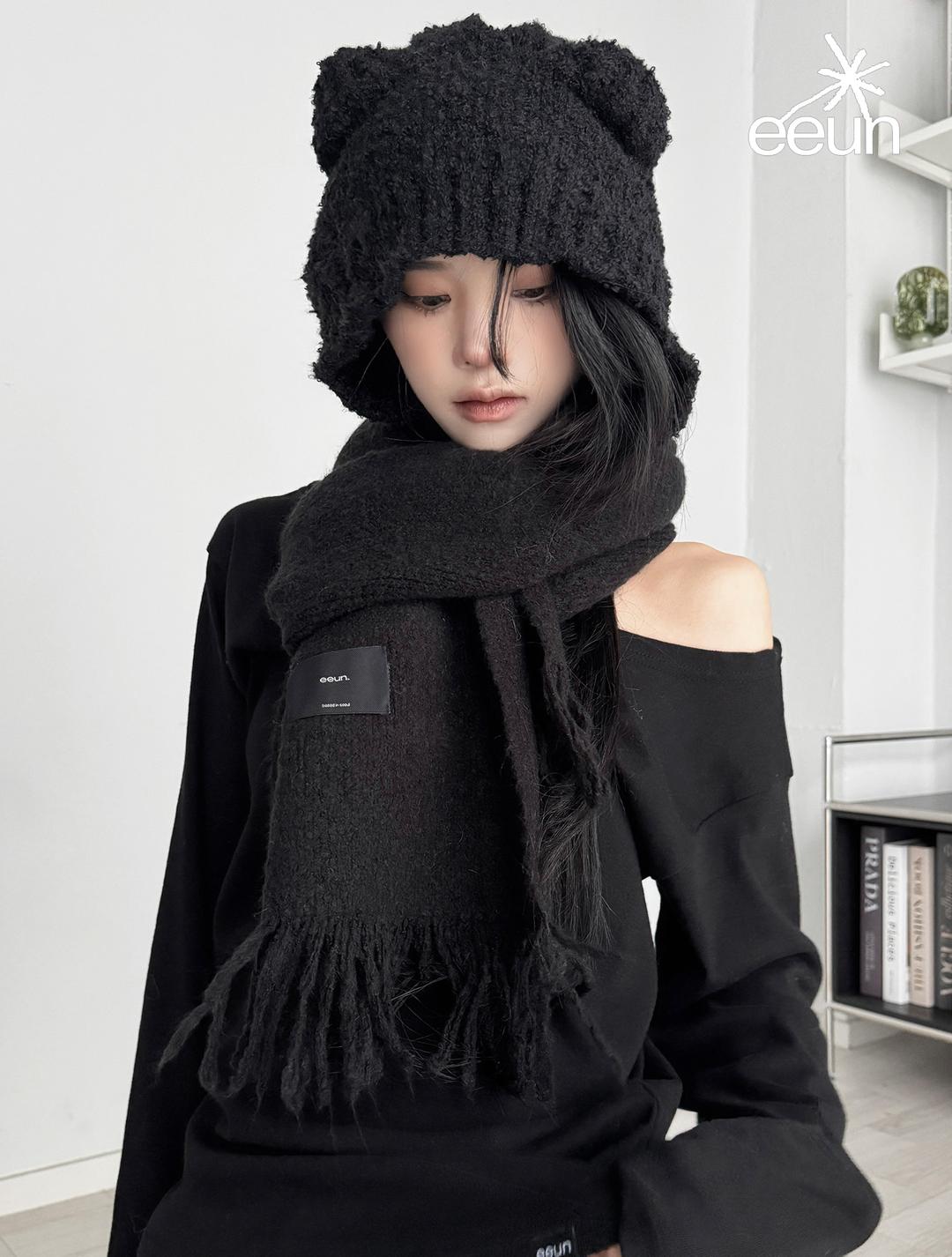 [EEUN BASIC] Heavy Rib Fringe Muffler