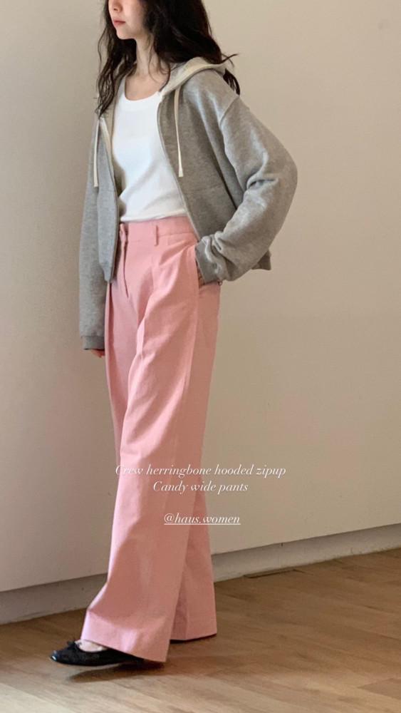 하우스 캔디 와이드 코튼 팬츠 HAUS  candy wide cotton pants