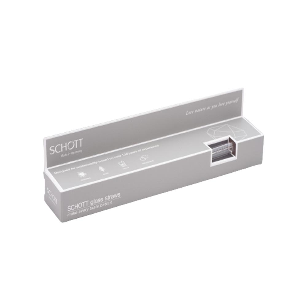 독일 SCHOTT  유리빨대 20cm 각인 유리빨대