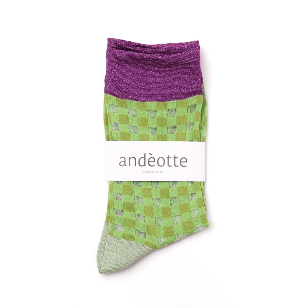 ADE146 See-through Crew: Gingham Green