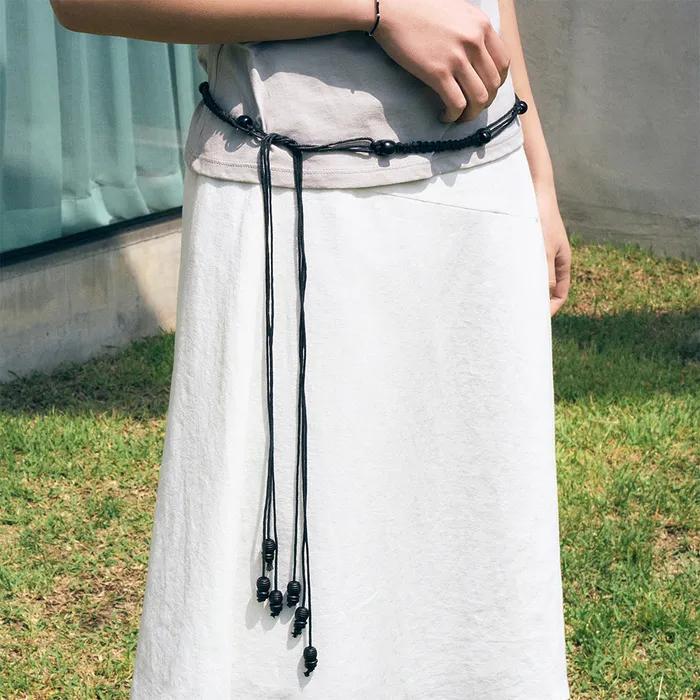 Twist Wood Belt (Black)