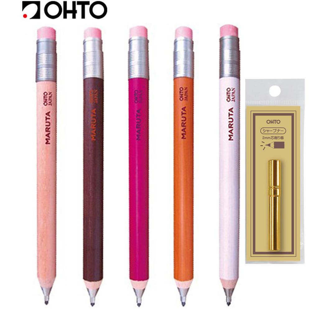 오토 통나무 목재 홀더 샤프 2.0 mm 목수연필 홀더펜 홀더심