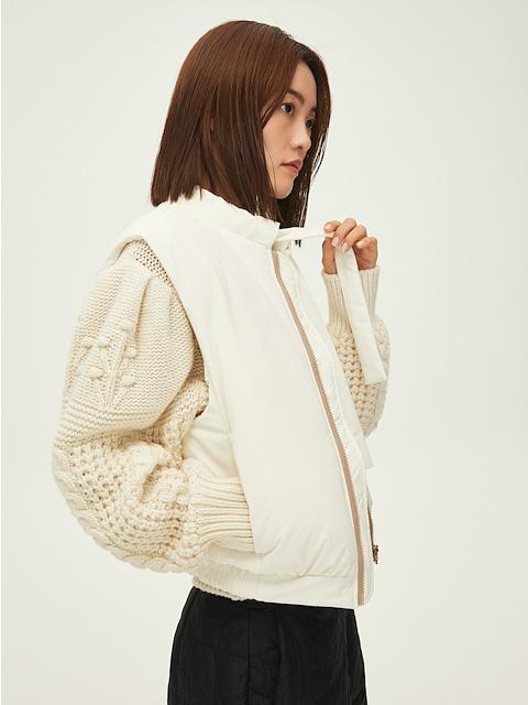 스트링 포인트 패딩 베스트_K234PSJ704