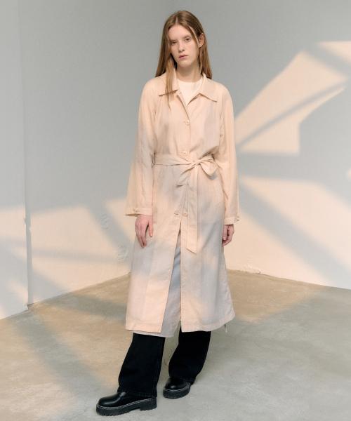 BELT TRENCH COAT PINK BEIGE