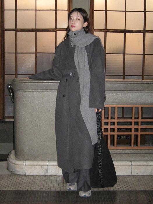 HANDMADE WOOL TRENCH COAT_CHARCOAL GRAY