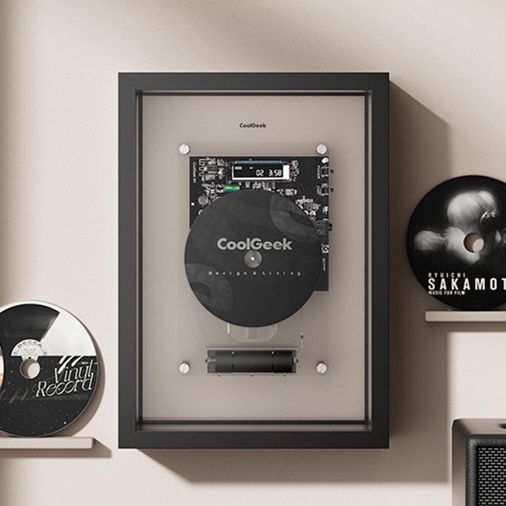 Coolgeek 트랜스팰런트 아티스틱 프레임 무선 CD 플레이어