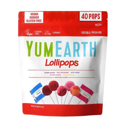 야미얼스 막대사탕, 혼합맛(망고/포도/..., 240g, 1개 - 영유아/어린이간식 | 쿠팡