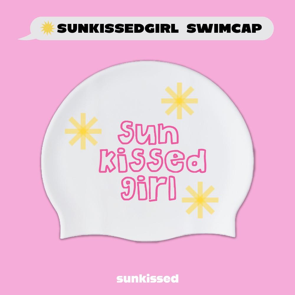 선키스드걸 수모 제작수모 sunkissedgirl 수모 핑크색 노란색 꽃 귀여운