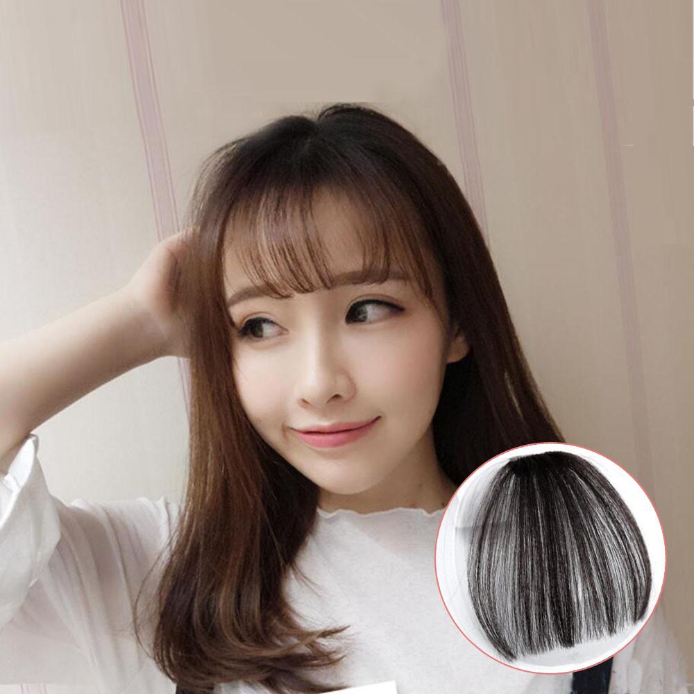 앞머리가발 100%인모 시스루뱅 부분가발 일자앞머리