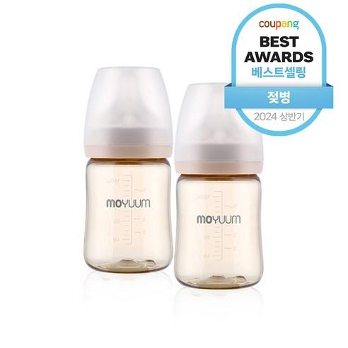 모윰 PPSU 올인원 젖병 170ml 2p + 리얼핏 젖꼭지 1단계 2p 세트