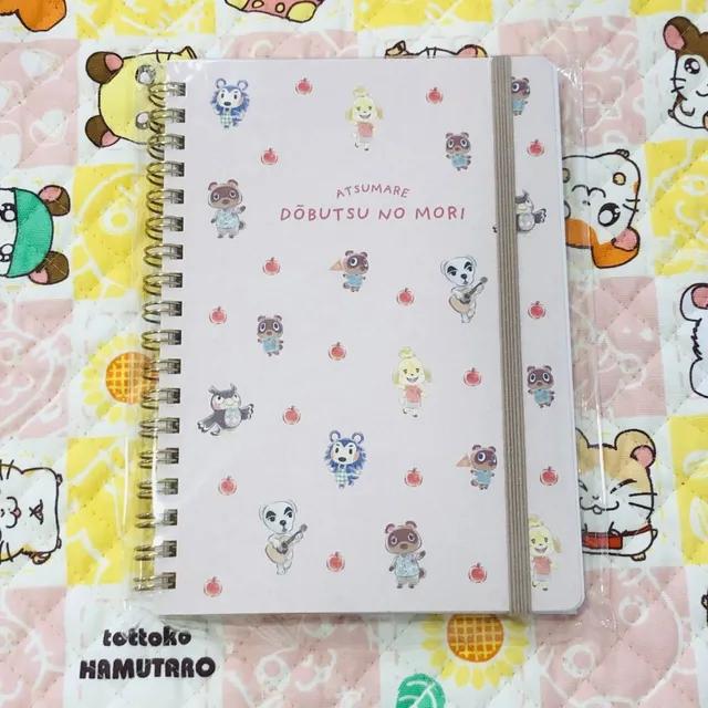 동물의 숲 B6 링 노트 핑크