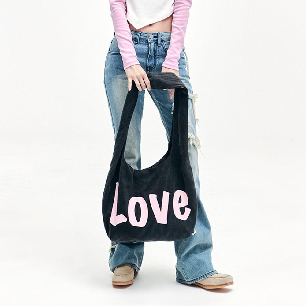 LETTERING BIG BAG CHARCOAL