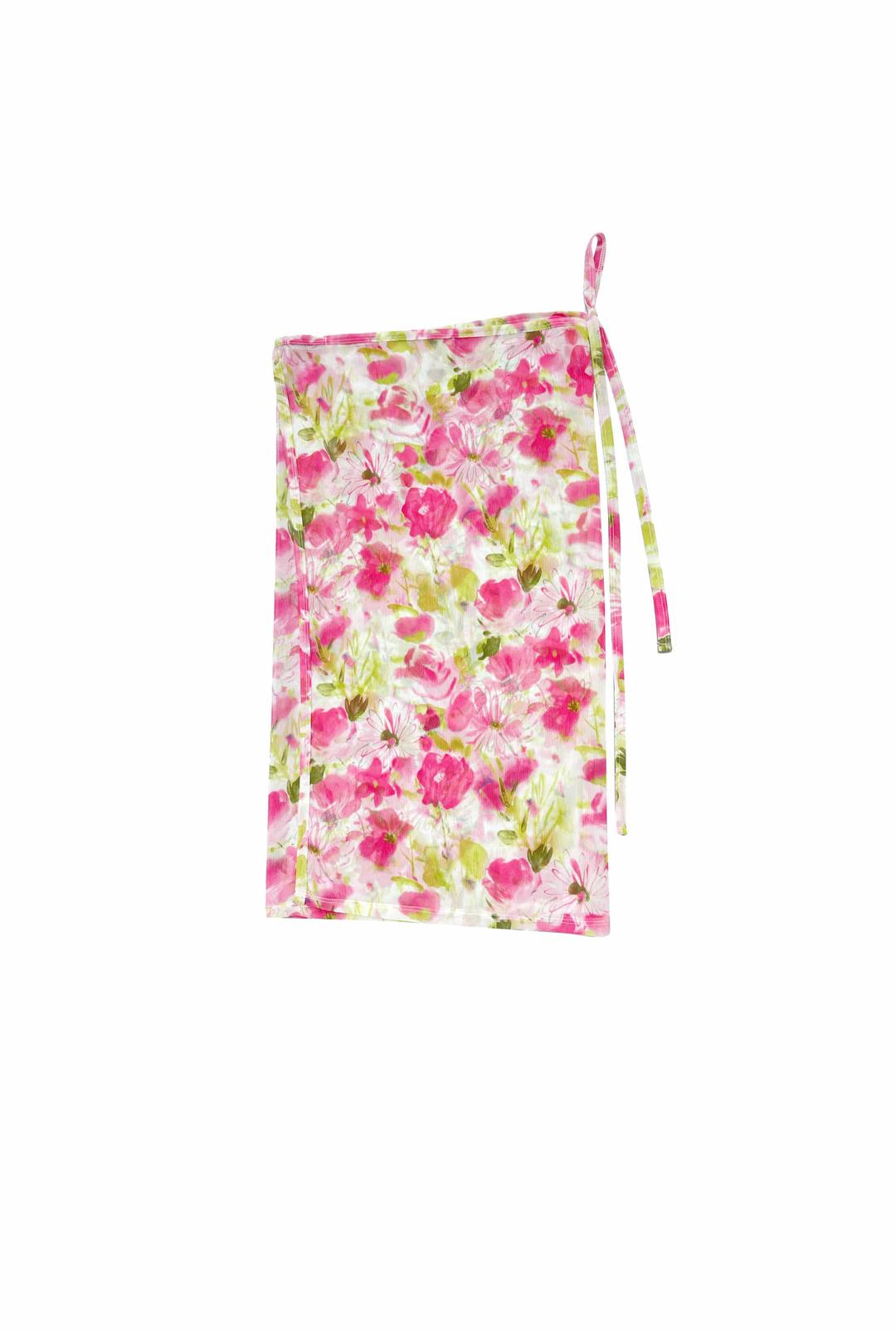 rose layered skirt pink