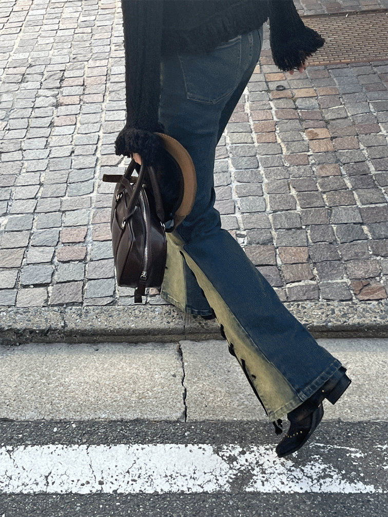 [9 jeans] eyelet boots-cut