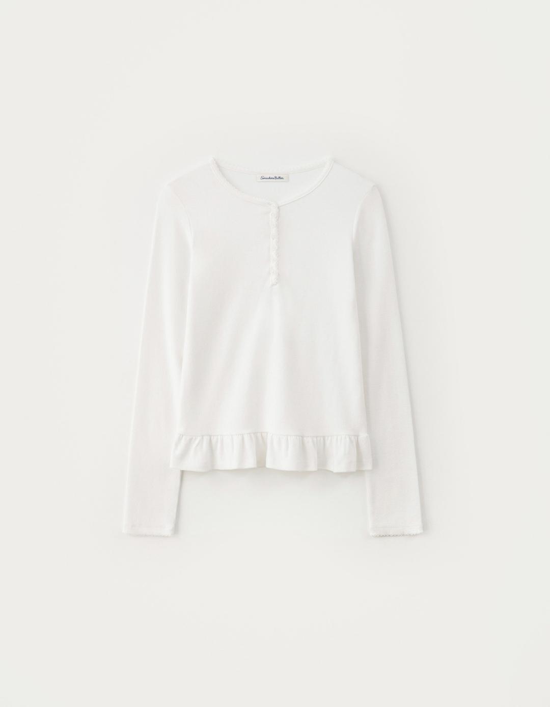 [Release] 12.11 출고 Henley Frill Top - Ivory