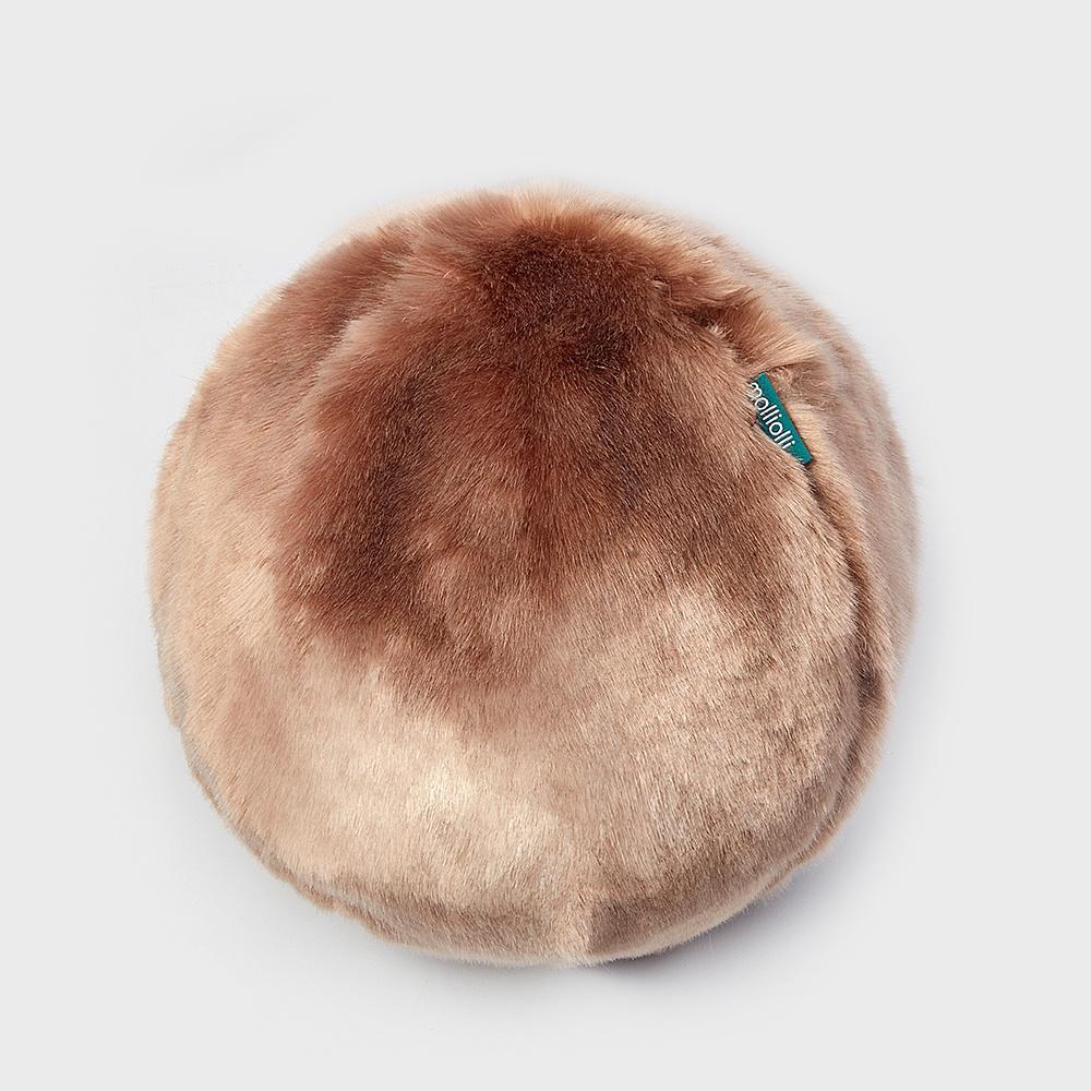 몰리올리 FUR BALL CUSHION COVER 에코퍼 둥근 원형 인테리어 쿠션커버 [로즈]