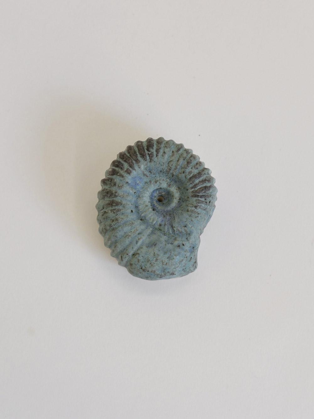 Ammonite Incense holder, teal blue