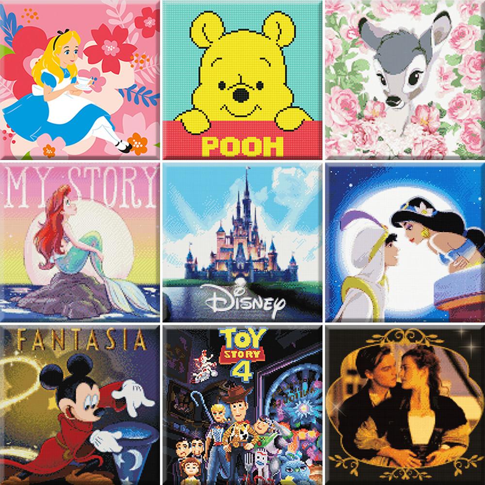 보석십자수 디즈니 성 캐슬 토이스토리 인어공주 마블 액자형 큐빅 비즈 DIY 캔버스 세트