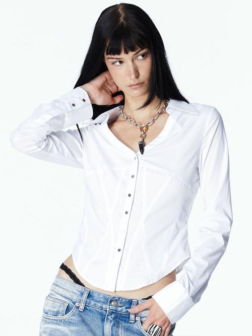 CANDICE CORSET SHIRT (WHITE)